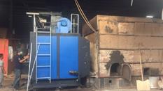 wood chip burner with kiln
